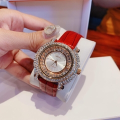 Melissa Rose Gold |Nữ Giới |Full Đá |Dây Da Đỏ |Máy Pin (Quartz) |Size 35mm