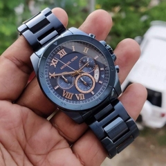 Michael Kors Brecken |Nam Giới |Mặt Chronograph |Dây Kim Loại Xanh Navy |Máy Pin (Quartz) |Size 45mm