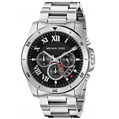 Michael Kors Brecken |Nam Giới |Mặt Đen |Dây Kim Loại Silver |Máy Pin (Quartz) |Size 45mm