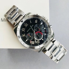 Michael Kors Brecken |Nam Giới |Mặt Đen |Dây Kim Loại Silver |Máy Pin (Quartz) |Size 45mm