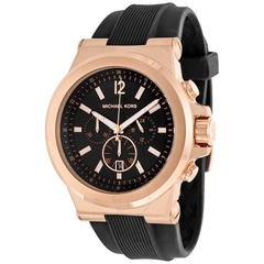 Michael Kors Dylan Chronograph |Nam Giới |Rose Gold |Dây Sillicone Đen |Máy Pin (Quartz) |Size 48mm