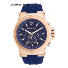 Michael Kors Dylan Chronograph |Nam Giới |Rose Gold |Dây Sillicone Xanh |Máy Pin (Quartz) |Size 48mm