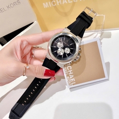 Michael Kors Dylan Chronograph |Nam Giới |Silver |Dây Sillicone Đen |Máy Pin (Quartz) |Size 48mm