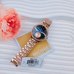 Michael Kors Bầu Trời Sao |Nữ Giới |Mặt Xanh Dương |Dây Kim Loại Rose Gold |Máy Pin (Quartz) |Size 38mm