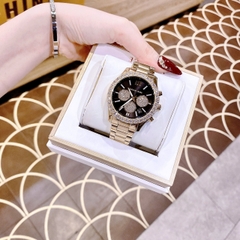 Michael Kors Berkley |Nữ Giới |Mặt Đen |Đính Đá |Dây Kim Loại Vàng Gold |Máy Pin (Quartz) |Size 40mm