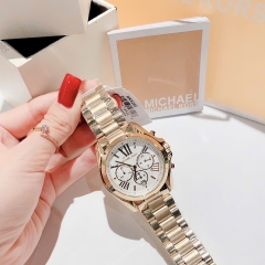 Michael Kors Bradshaw |Cặp Đôi |Mặt Trắng |Dây Kim Loại Vàng Gold |Máy Pin (Quartz) |Size 42x36mm