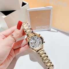 Michael Kors Bradshaw |Cặp Đôi |Mặt Trắng |Dây Kim Loại Vàng Gold |Máy Pin (Quartz) |Size 42x36mm