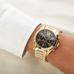 Michael Kors Bradshaw |Nam Giới |Mặt Đen |Dây Kim Loại Vàng Gold |Máy Pin (Quartz) |Size 42mm