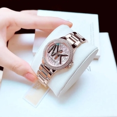 Michael Kors Calille |Nữ Giới |Rose Gold |Mặt Hồng MK |Dây Kim Loại |Máy Pin |Size Vừa 34mm