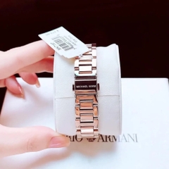 Michael Kors Calille |Nữ Giới |Rose Gold |Mặt Hồng MK |Dây Kim Loại |Máy Pin |Size Vừa 34mm
