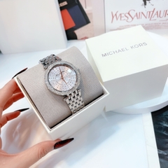 Michael Kors Darci |Nữ Giới |Mặt Trắng |Đính Đá |Dây Kim Loại Silver |Máy Pin (Quartz) |Size 39mm