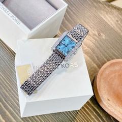 Micheal Kors Emery |Nữ Giới |Mặt Chữ Nhật |Xanh Dương |Dây Kim Loại |Máy Pin (Quartz) |Size 33x37mm
