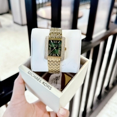 Micheal Kors Emery |Nữ Giới |Mặt Xanh Lá |Đính Đá |Dây Vàng Gold |Máy Pin (Quartz) |Size 33x37mm