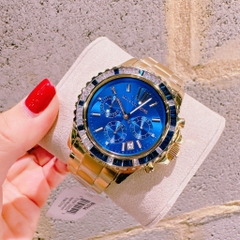 Michael Kors Everest |Unisex |Mặt Xanh |Dây Kim Loại |Vàng Gold |Máy Pin |Size Vừa 42mm