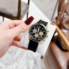 Micheal Kors 6 Kim Đính Đá |Nữ Giới |Vàng Gold |Dây Sillicone Đen |Máy Pin (Quartz) |Size 38mm