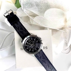 Michael Kors Brecken Chronograph |Nam Giới |Silver |Dây Da Đen |Máy Pin (Quartz) |Size 45mm