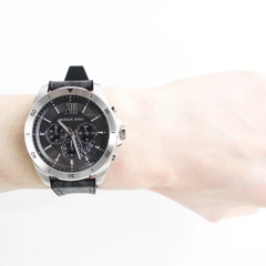Michael Kors Brecken Chronograph |Nam Giới |Silver |Dây Da Đen |Máy Pin (Quartz) |Size 45mm