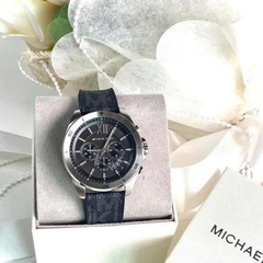 Michael Kors Brecken Chronograph |Nam Giới |Silver |Dây Da Đen |Máy Pin (Quartz) |Size 45mm