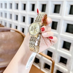 Micheal Kors Bryant Three-Hand |Nữ Giới |Đính Đá |Dây Kim Loại Vàng Gold |Máy Pin (Quartz) |Size 35mm