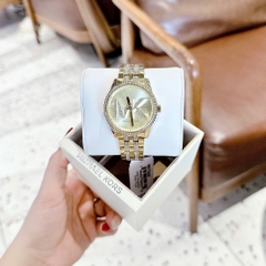 Micheal Kors Bryant Three-Hand |Nữ Giới |Đính Đá |Dây Kim Loại Vàng Gold |Máy Pin (Quartz) |Size 35mm