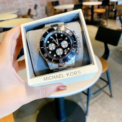 Micheal Kors Everest Chronograph |Nam Giới |Mặt Đen |Dây Kim Loại Silver |Máy Pin (Quartz) |Size 43mm