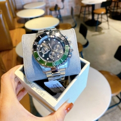 Micheal Kors Everest |Nam Giới |Niềng Xoay |Xanh Lá |Dây Kim Loại |Máy Pin (Quartz) |Size 43mm