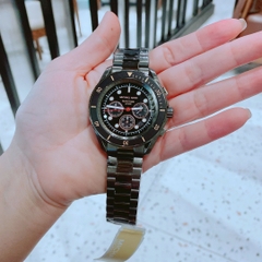 Micheal Kors Maritime Gunmetal |Nam Giới |6 Kim |Dây Kim Loại Full Đen |Máy Pin (Quartz) |Size 45mm