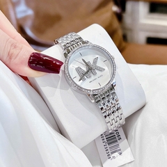 Micheal Kors Melissa |Nữ Giới |Logo Đính Đá |Dây Kim Loại Silver |Máy Pin (Quartz) |Size 35mm