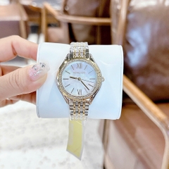 Micheal Kors Mindy |Nữ Giới |Mặt Đính Đá |Dây Kim Loại Demi Vàng |Máy Pin (Quartz) |Size 36mm