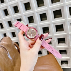 Micheal Kors Multifunction |Nữ Giới |Rose Gold |Dây Silicone Hồng |Máy Pin (Quartz) |Size 38mm
