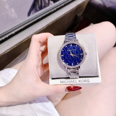 Micheal Kors Pyper |Nữ Giới |Mặt Đính Đá Xanh Dương |Dây Kim Loại Silver |Máy Pin (Quartz) |Size 36mm