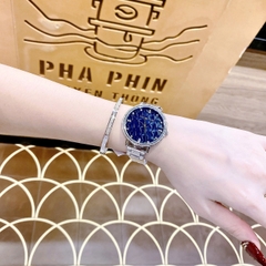 Micheal Kors Pyper |Nữ Giới |Mặt Đính Đá Xanh Dương |Dây Kim Loại Silver |Máy Pin (Quartz) |Size 36mm