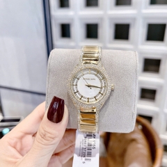 Micheal Kors Sylvia |Nữ Giới |Mặt Khảm Trai |Dây Kim Loại Vàng Gold |Máy Pin (Quartz) |Size 33mm