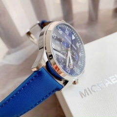 Michael Kors Gage Leather |Nam Giới |Mặt Xanh |Dây Da Xanh |Máy Pin (Quartz) |Size Lớn 45mm