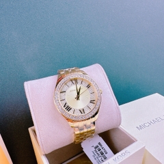 Michael Kors Harlowe |Nữ Giới |Vàng Gold |Đính Đá |Dây Kim Loại |Máy Pin |Size Lớn 38mm