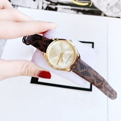 Michael Kors Jaycie |Nữ Giới |Mặt Tròn |Vàng Gold |Dây Da Nâu MK |Máy Pin |Size Vừa 34mm