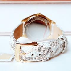 Michael Kors Jaycie |Nữ Giới |Mặt Tròn |Vàng Gold |Dây Da Trắng |Máy Pin |Size Vừa 34mm