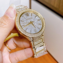 Michael Kors Kerry |Unisex |Mặt Full Đá |Vàng Gold |Dây Kim Loại |Máy Pin |Size Lớn 38mm