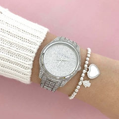 Michael Kors Lauryn |Nữ Giới |Full Đá |Dây Kim Loại Trắng Silver |Máy Pin (Quartz) |Size 38mm