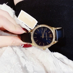 Michael Kors Layton |Nữ Giới |Mặt Khảm Trai Xanh |Dây Da Màu Đen |Máy Pin (Quartz) |Size 38mm