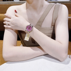 Michael Kors Layton |Nữ Giới |Rose Gold |Mặt Tím |Dây Kim Loại |Máy Pin |Size Vừa 33mm