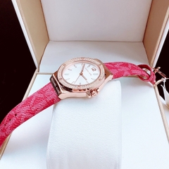 Michael Kors Lennox |Nữ Giới |Đá Rose Gold |Dây Da Đỏ |Máy Pin (Máy Quartz) |Size Lớn 37mm