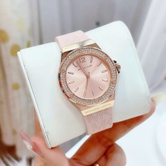 Michael Kors Lennox |Nữ Giới |Rose Gold |Dây Cao Su Hồng |Máy Pin (Quartz) |Size Lớn 37mm