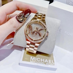 Michael Kors Lennox |Nữ Giới |Rose Gold |Mặt Đính Đá |Dây Kim Loại |Máy Pin |Size Lớn 37mm