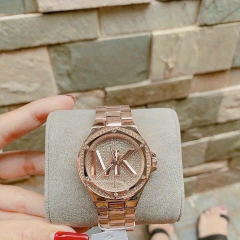 Michael Kors Lennox |Nữ Giới |Rose Gold |Mặt Đính Đá |Dây Kim Loại |Máy Pin |Size Lớn 37mm