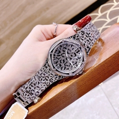 Michael Kors Lennox |Unisex |Silver |Dây Kim Loại Họa Tiết Báo |Máy Pin (Quartz) |Size 43mm