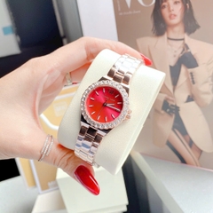 Michael Kors Lenox |Nữ Giới |Rose Gold |Mặt Đỏ |Dây Kim Loại |Máy Pin (Quartz) |Size Nhỏ 30mm