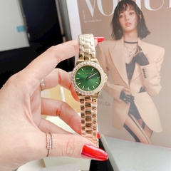 Michael Kors Lenox |Nữ Giới |Vàng Gold |Mặt Xanh Lá |Dây Kim Loại |Máy Pin |Size Nhỏ 30mm