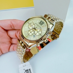 Michael Kors Lexington |Nam Giới |Mặt Vàng |Dây Kim Loại Vàng Gold |Máy Pin |Size Lớn 45mm