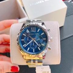 Michael Kors Lexington |Nam Giới |Mặt Xanh Dương |Dây Kim Loại Silver |Máy Pin |Size Lớn 45mm